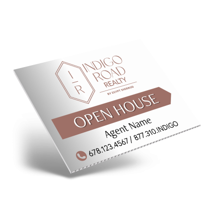 24" X18" ONE OR TWO SIDED CUSTOM COROPLAST SIGN PANEL FOR Indigo Road Realty