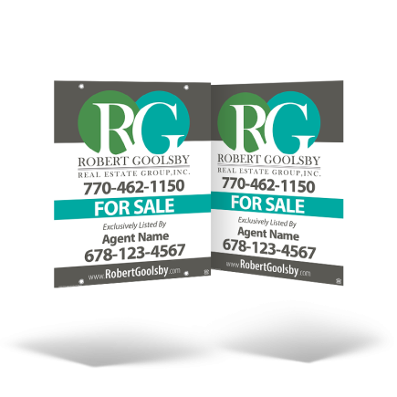 24x30 Two-Sided Styrene/Aluminum Hanging Panel w/ Grommets for Robert Goolsby Real Estate