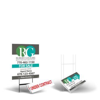 Robert Goolsby Real Estate Starter Package: 24x30 Yard Sign, Directionals, Stands, Clip-Ons
