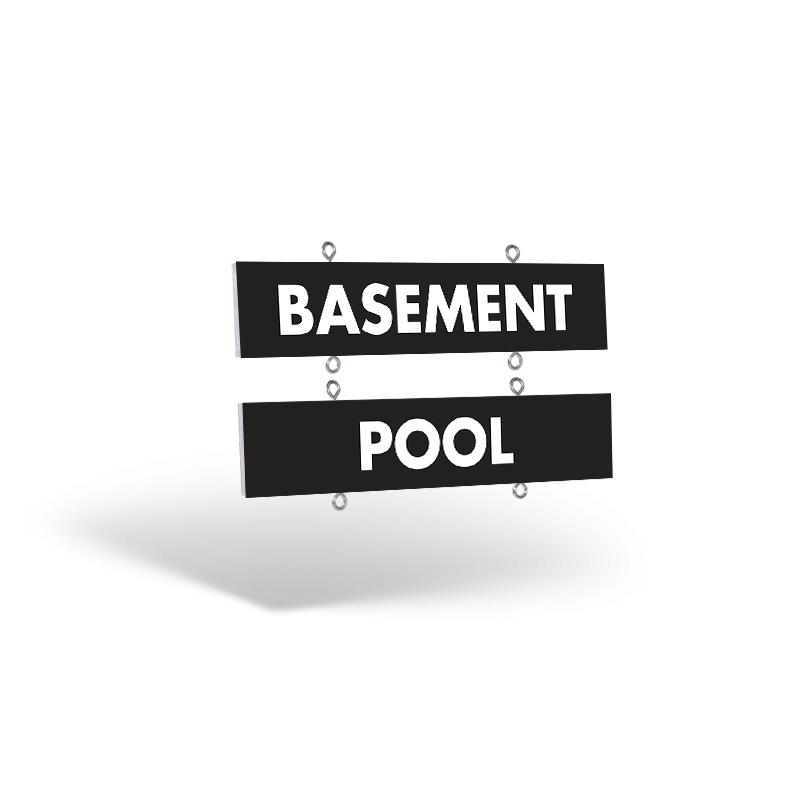 24"x6" Two-Sided Reflective Hanging Wooden Rider with Eye Screws for Fathom Realty 24"x6" Two-Sided Reflective Hanging Wooden Rider with Eye Screws for Fathom Realty
