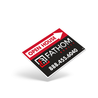 18"X12"TWO SIDED GENERIC PRINTED STOCK COROPLAST PANEL for Fathom Realty