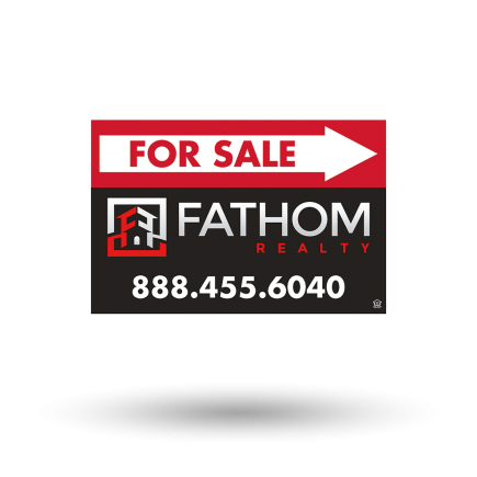 18"X12"TWO SIDED GENERIC PRINTED STOCK COROPLAST PANEL for Fathom Realty