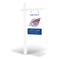 2X3'CustomWooden2-Sided Hanging Panel  in ReflectiveorNon Reflective with Wooden Arm Post&Installation For First United Realty
