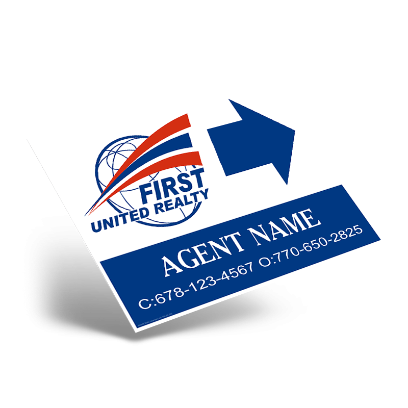 24"X18" STYRENE ONE SIDED PRINTED PANEL TO FIT 24"X18" METAL AFRAME SOLD INDIVIDUALLY For First United Realty