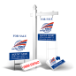 Grand Slam Package First United Realty: 6' Post, Two-Sided 24"x30" Panels, Directionals, Stakes, Clip-Ons
