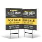 24x30 Two-Sided Reflective/Non-Reflective Styrene Yard Sign on Black Stand for  For Keller Knapp