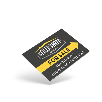 18"X12" TWO SIDED CUSTOM PRINTED COROPLAST SIGN PANEL for Keller Knapp