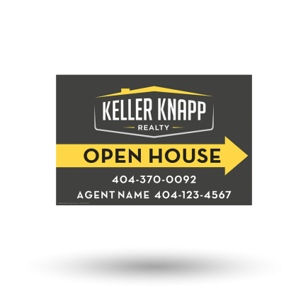 18"X12" TWO SIDED CUSTOM PRINTED COROPLAST SIGN PANEL for Keller Knapp