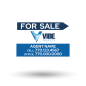 18"X12" TWO SIDED CUSTOM PRINTED COROPLAST SIGN PANEL for Vibe Realty
