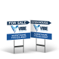 18"x14" Two-Sided Reflective/Non-Reflective Styrene Yard Sign on Black Stand for Vibe Realty