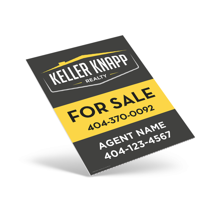 18"X24" ONE SIDED CUSTOM COROPLAST CONDO PANEL for Keller Knapp