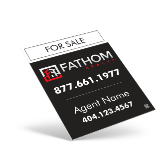 18"X24" ONE SIDED CUSTOM COROPLAST CONDO PANEL for Fathom Realty