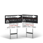 18"X14"Reflective Styrene Yard Sign,Double-Sided,Black Stand For Norluxe Realty