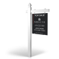 5' Easy Arm Post with 24"x30" Two-Sided Styrene/Aluminum Panels & Grommets for Norluxe Realty