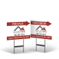 18"x14" Two-Sided Styrene/Reflective Yard Sign on Black Powder-Coated Stand, Sharp Real Estate Services