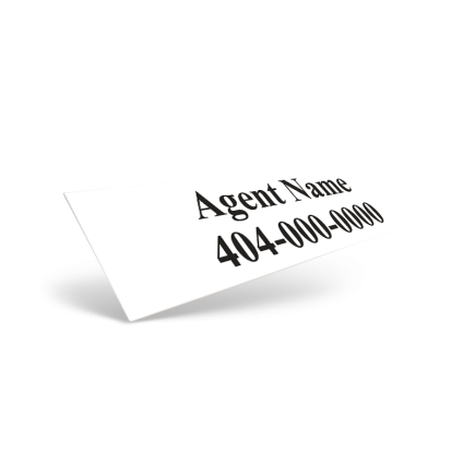 Custom Reflective Vinyl Decal- Two Size Options for Sharp Real Estate Services