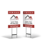 18"x24" Two-Sided Styrene/Reflective Yard Sign on Black Powder-Coated Stand For Sharp Real Estate Services