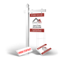 Homerun Pkg:6'Easy Arm Post,24"x30"Styrene Panel,4Coroplast Directionals,4Step Stake Stands for Sharp Real Estate Services