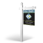 5' Easy Arm Post with 24"x30" Two-Sided Hanging Panels:Styrene,Reflective,Aluminum for Go Realty
