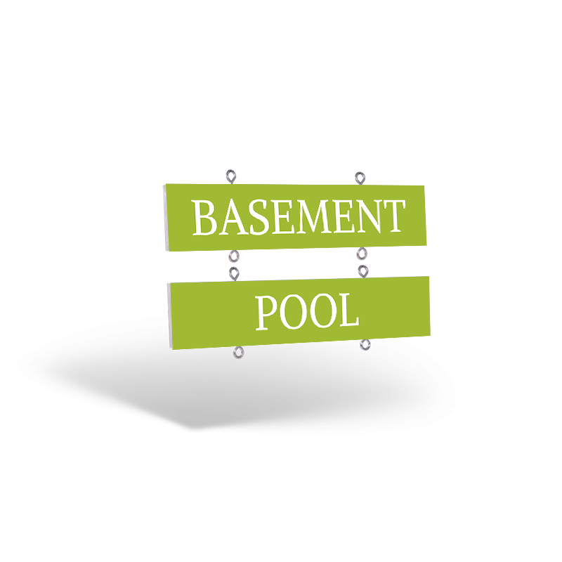 24"x6" Two-Sided Reflective Hanging Wooden Rider with Eye Screws for For Go Realty 24"x6" Two-Sided Reflective Hanging Wooden Rider with Eye Screws for For Go Realty