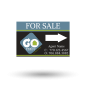 18"X12" TWO SIDED CUSTOM PRINTED COROPLAST SIGN PANEL for Go Realty