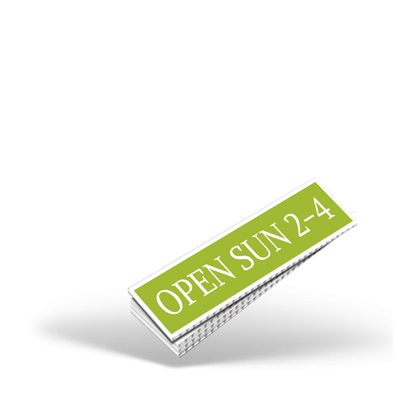 CUSTOM 4"X18" OR 4"X24" TWO SIDED PRINTED COROPLAST RIDER For Go Realty CUSTOM 4"X18" OR 4"X24" TWO SIDED PRINTED COROPLAST RIDER For Go Realty