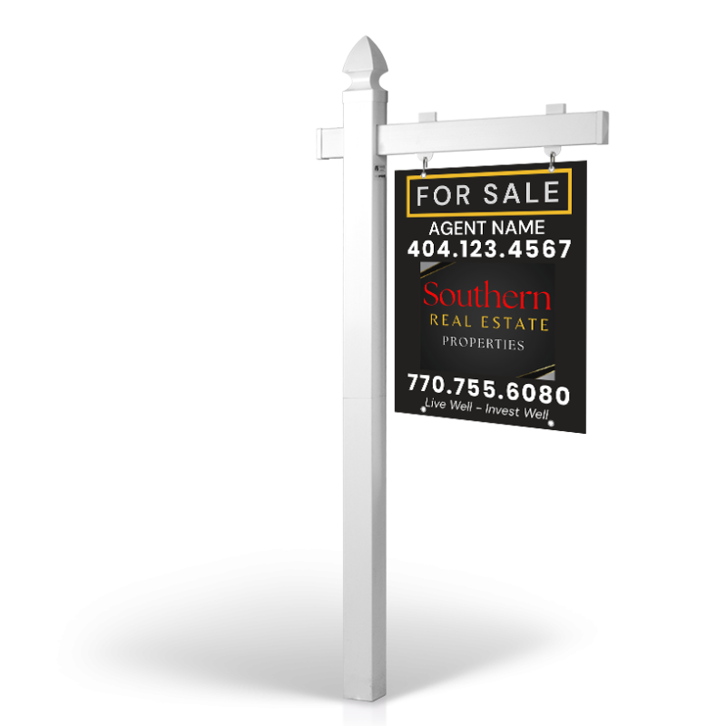 5' Easy Arm Post with 24"x30" Two-Sided Hanging Panels:Styrene,Reflective,Aluminum for Southern REP 5' Easy Arm Post with 24"x30" Two-Sided Hanging Panels:Styrene,Reflective,Aluminum for Southern REP