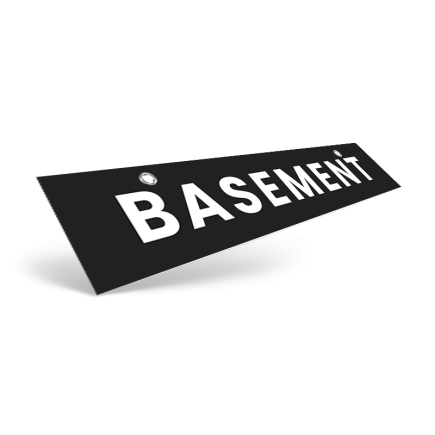 18" & 24" Two-Sided Hanging Rider in Styrene or Aluminum, Reflective or Non Reflective For Southern REP