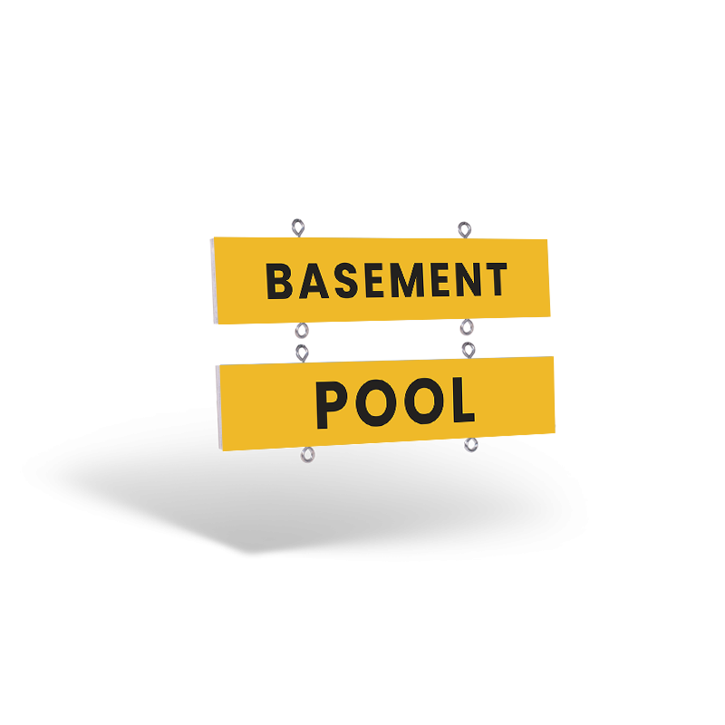 24"x6" Two-Sided Reflective Hanging Wooden Rider with Eye Screws for For Southern REP