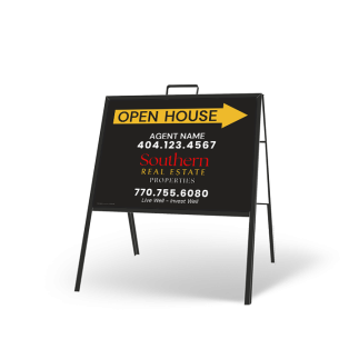 24" X 18" FOLDING "A" FRAME W/ TWO 24"X18" STYRENE CUSTOM PRINTED INSERTS For Southern REP