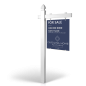5' Easy Arm Post with 24"x30" Two-Sided Hanging Panels:Styrene,Reflective,Aluminum for Carolina Home Partners