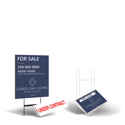 Carolina Home Partners Starter Package: 24x30 Yard Sign, Directionals, Stands, Clip-Ons