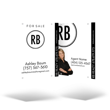 24x30 Two-Sided Styrene/Aluminum Hanging Panel w/ Grommets for Red Barn Realty Group