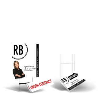 Red Barn Realty Group Starter Package: 24x30 Yard Sign, Directionals, Stands, Clip-Ons