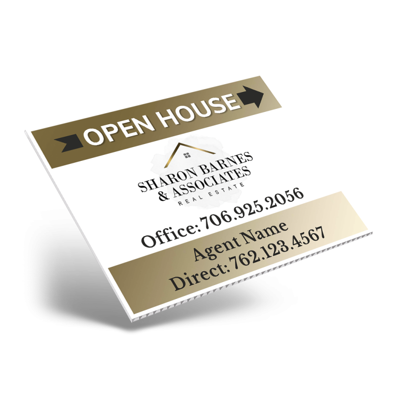 24" X18" ONE OR TWO SIDED CUSTOM COROPLAST SIGN PANEL For Sharon Barnes & Associates