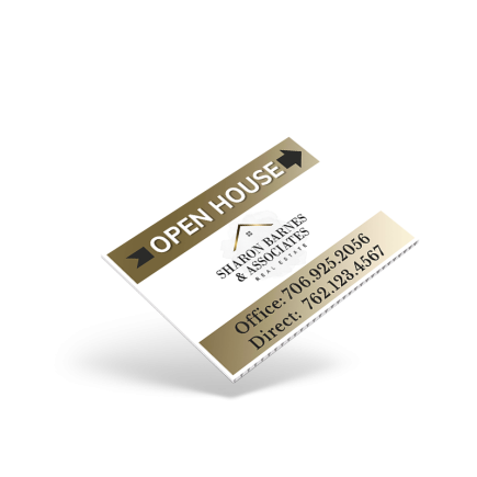 18"X12" TWO SIDED CUSTOM PRINTED COROPLAST SIGN PANEL for Sharon Barnes & Associate