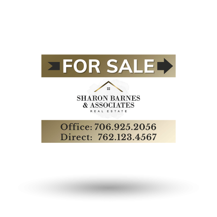 18"X12" TWO SIDED CUSTOM PRINTED COROPLAST SIGN PANEL for Sharon Barnes & Associate