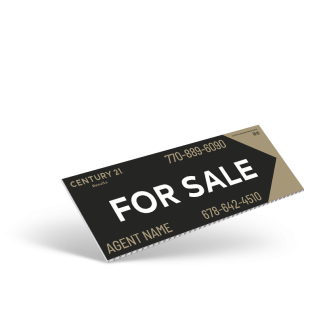 24"x9" Two-Sided Custom Coroplast Sign Panel for Century 21 Results