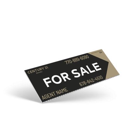 24"x9" Two-Sided Custom Coroplast Sign Panel for Century 21 Results