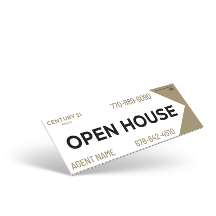 24"x9" Two-Sided Custom Coroplast Sign Panel for Century 21 Results