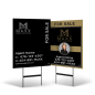 24"x30" Two-Sided Styrene/Reflective Yard Sign on Black Powder-Coated Stand for Maxx Legacy Collection