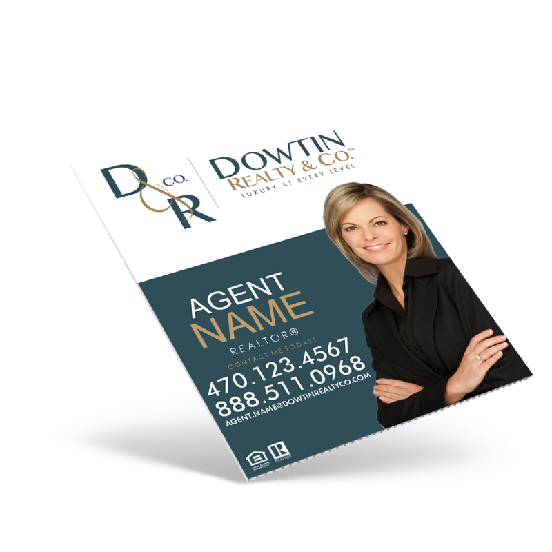 18"X24" ONE SIDED CUSTOM COROPLAST CONDO PANEL For Dowtin Realty & Co