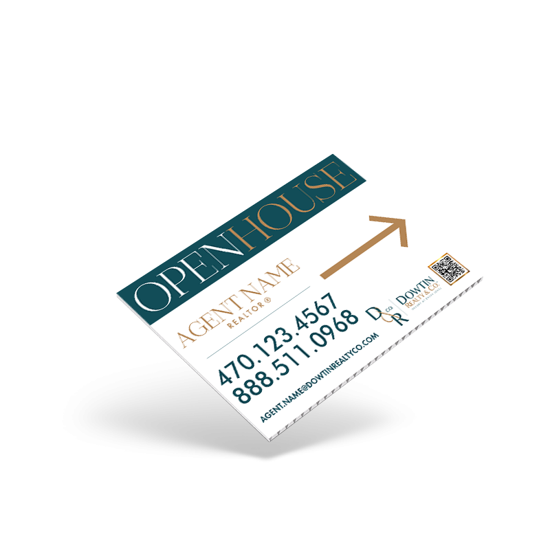 18"X12" TWO SIDED CUSTOM PRINTED COROPLAST SIGN PANEL for Dowtin Realty & Co