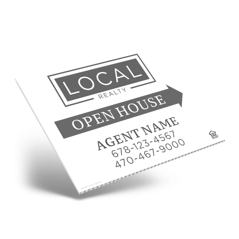24" X18" ONE OR TWO SIDED CUSTOM COROPLAST SIGN PANEL For Local Realty 24" X18" ONE OR TWO SIDED CUSTOM COROPLAST SIGN PANEL For Local Realty
