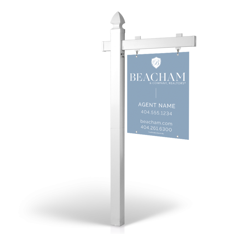 6' Arm Post with 24"x30" Styrene Panel for Beacham & Co. 6' Arm Post with 24"x30" Styrene Panel for Beacham & Co.