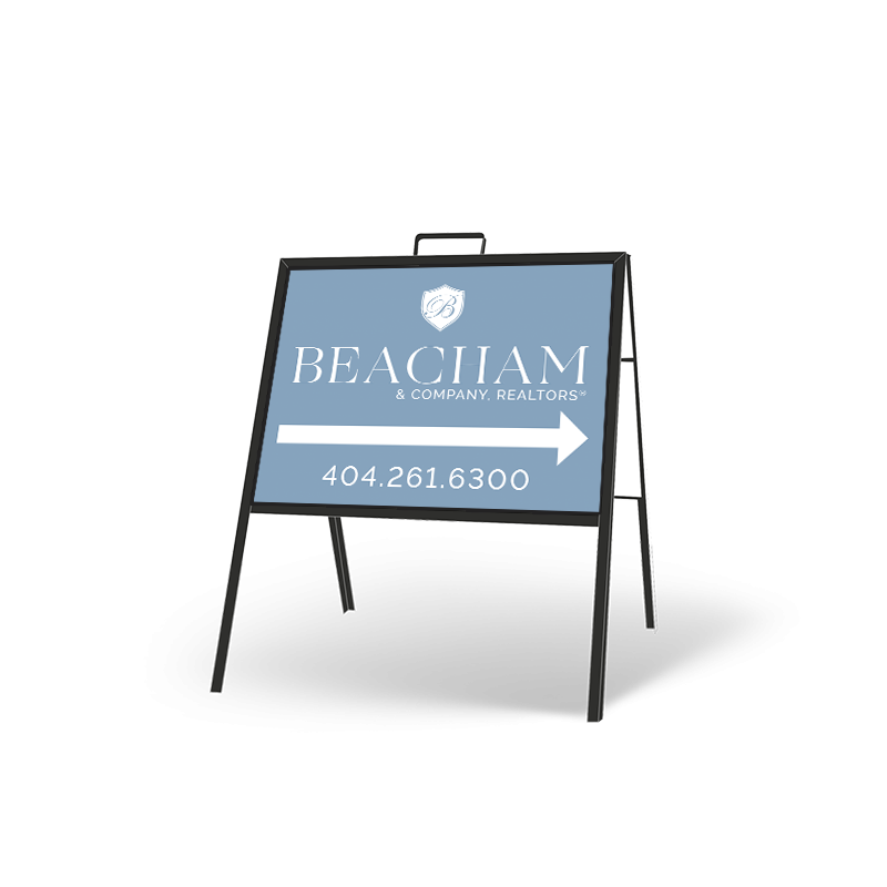 24" X 18" Folding "A" Frame with Styrene Inserts for Beacham & Co.