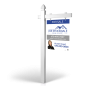 5' Easy Arm Post with 24"x30" Two-Sided Hanging Panels:Styrene,Reflective,Aluminum for Joe Stockdale RE