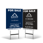 24"x30" Two-Sided Styrene/Reflective Yard Sign on Black Powder-Coated Stand for Elevate Realty
