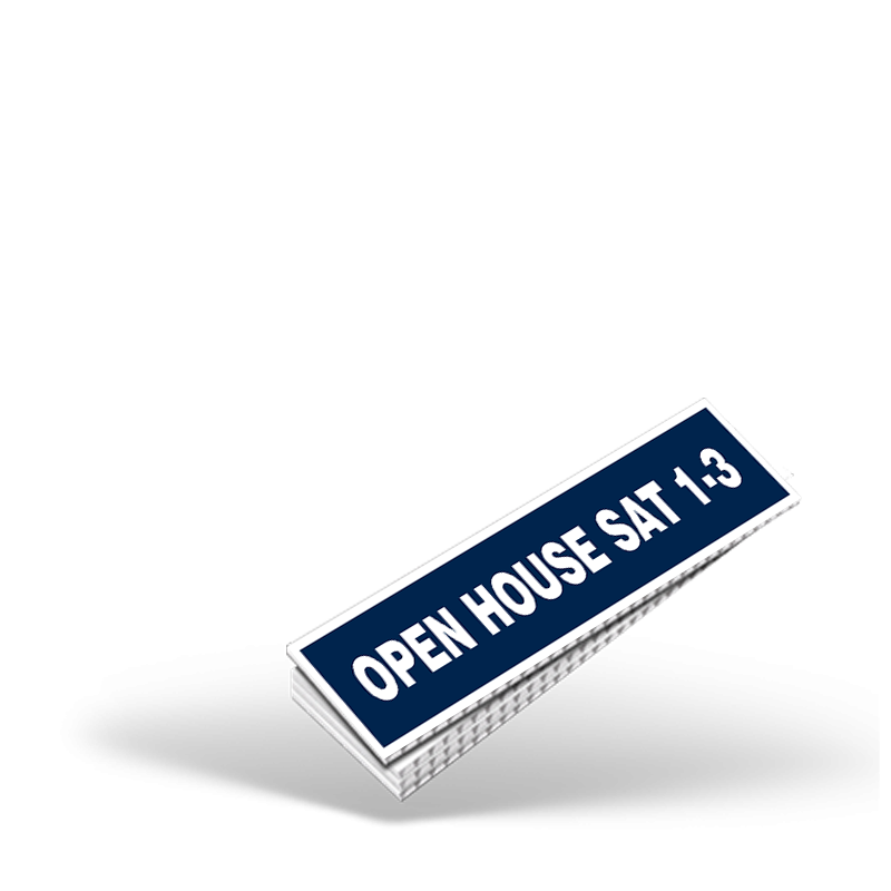 CUSTOM 4"X18" OR 4"X24" TWO SIDED PRINTED COROPLAST RIDER For Elevate Realty