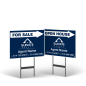 18"x14" Two-Sided Styrene/Reflective Yard Sign on Black Powder-Coated Stand, Elevate Realty